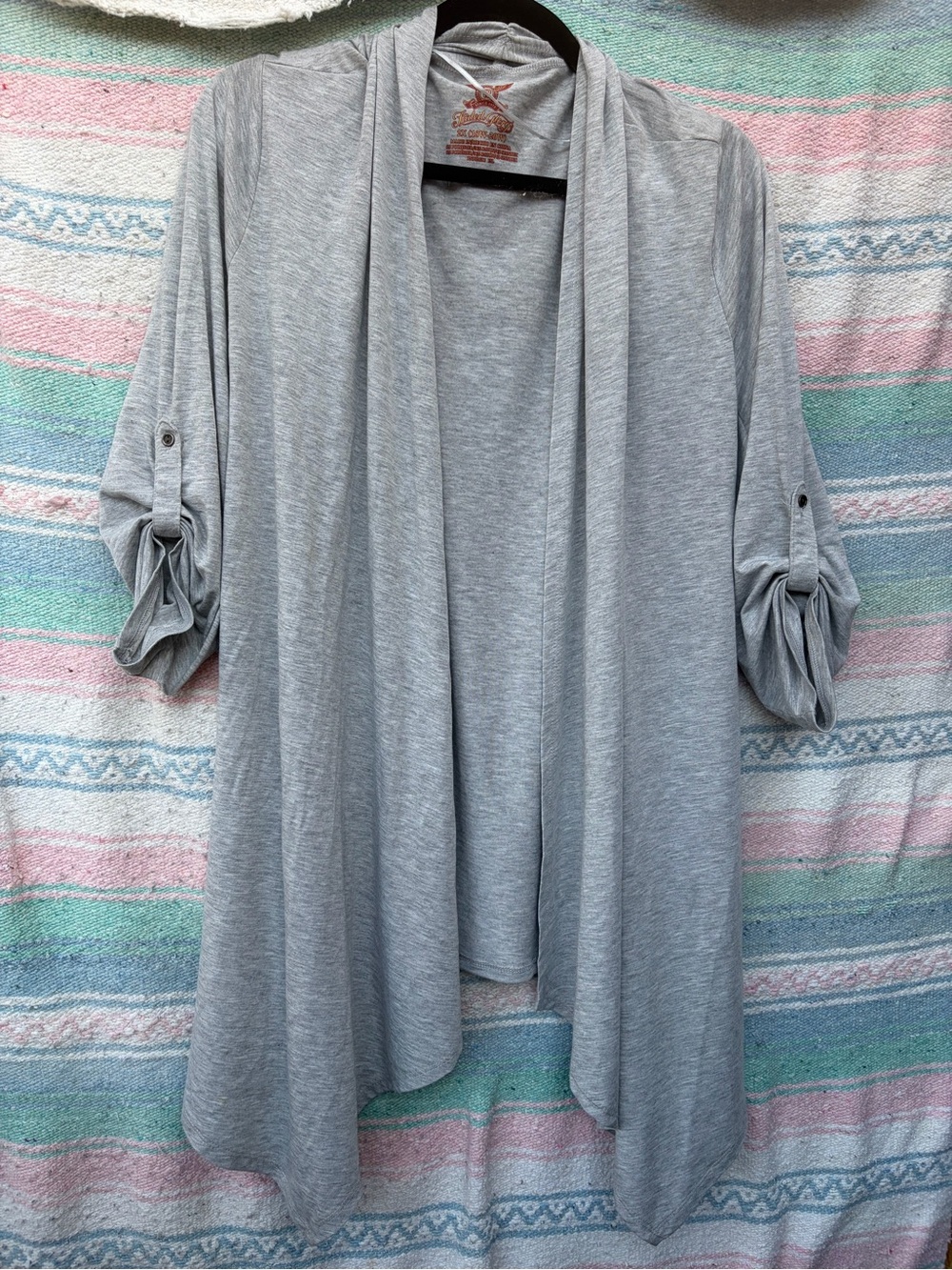 Faded Glory Light Gray Heather Cardigan